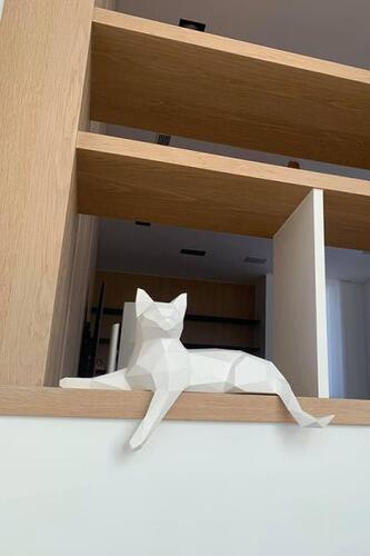 고양이 기하학 종이접기 입체 핸드메이드 DIY 종이 모형 빈티지 인테리어