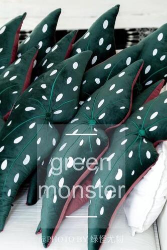 쿠션 방석 열대식물 그린몬스터 에일리언 북유럽 인스타풍