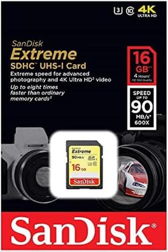샌디스크 Extreme 16GB SD 카드 (5팩) 미국-638240