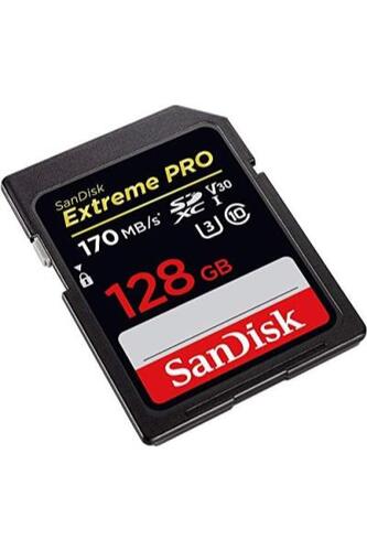 샌디스크 128GB SDXC SD Extreme Pro 메모리 카드 번들 미국-638186