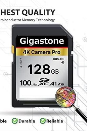 기가스톤 128GB 10팩 SD 카드 V30 SDXC 메모리 고속 미국-638197