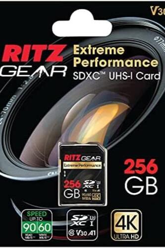 리츠기어 256GB 고속 SDXC UHS-ISD카드, C10, U3, V30 미국-638205