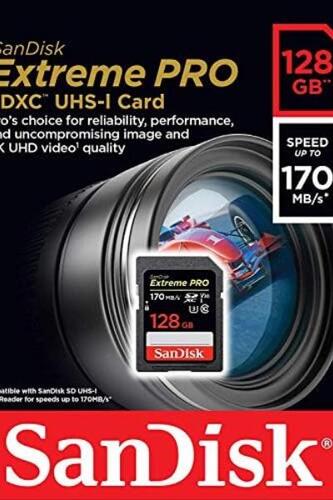 샌디스크 128GB SDXC Extreme Pro 메모리 카드 미국-638293