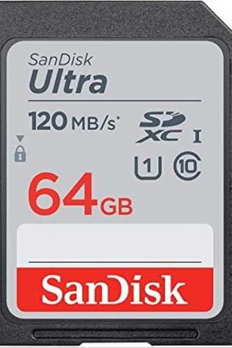 샌디스크 64GB SDXC SD Ultra Memory Card Class 10 Sony Cyber-Shot DSC-W800, W830, W810 미국-638276