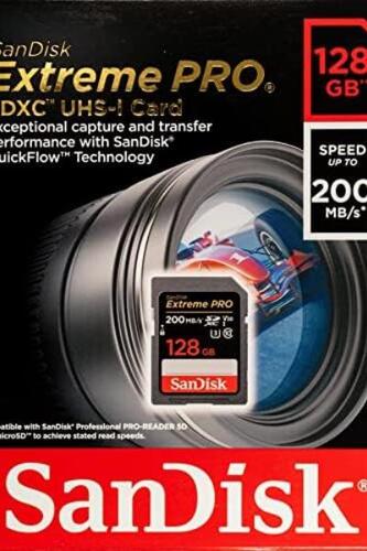 샌디스크 128GB SDXC SD Extreme Pro 메모리 카드 미국-638235