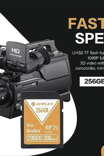 앰프림 256GB V60 UHS-II SD SDXC 카드, 300MB/S 2000X 라이트닝 속도 성능 미국-638183
