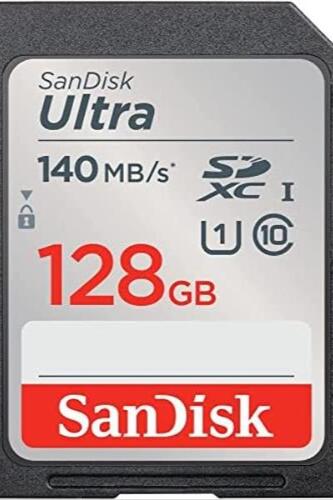 샌디스크 128GB 울트라 - 5팩 UHS-I Class 10 SD 플래시 메모리 카드 미국-638257