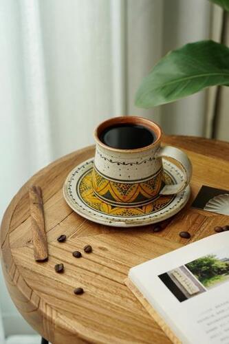 디자인 엔틱 카페 머그컵 핸드메이드 빈티지 도자기 커피잔 고급 세련된 머그컵