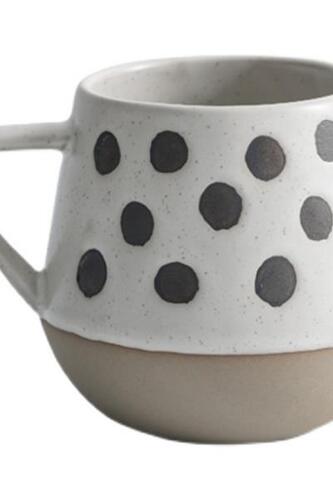 디자인 엔틱 카페 머그컵 일본식 원형 도자기 핸드페인팅 개성 물컵 굵은 커피