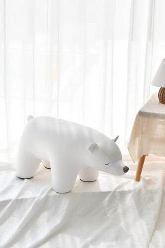 동물스툴 풋스툴 흰곰이 앉는 갈아신기 동물 미니멀 거실 매장 디피
