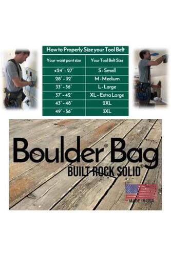 목수 벨트 미국 BOLDER BAG Ultimate Carpenter MAX 트리플 콤보 편안한 등받이 지지 도구-639119