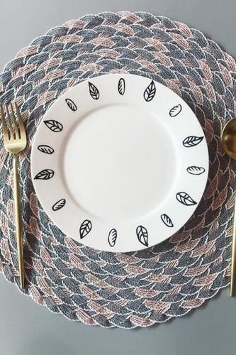 식탁매트 고급 일본식 수제 레이스 비늘무늬 원형단열매트 컵받침