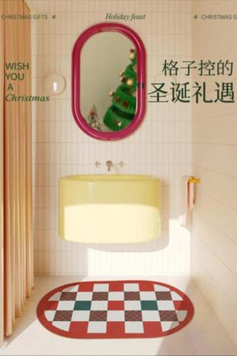 이벤트카페트 크리스마스 러그 무드 욕실 물매트 화장실 주방 가정집