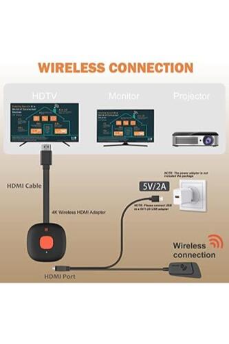무선 HDMI 디스플레이 동글 어댑터, TV용 스트리밍 장치, 전화,패드,OS,안드로이드,PC,MacOS용 TIMBOOTECH WiFi 비디오 수신기-639549