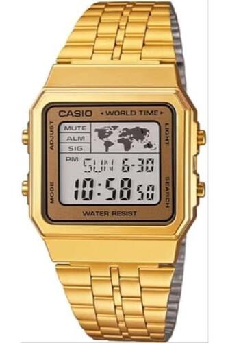 카시오 남성용 디지털 월드 TIME A500WGA-9DF 스테인리스 스틸  미국 시계-641102