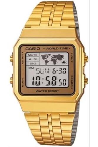 카시오 남성용 디지털 월드 TIME A500WGA-9DF 스테인리스 스틸  미국 시계-641102