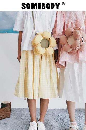 귀여운 여성가방 삼색 패치 플라워 가방 디자인 감미롭고 귀여운
