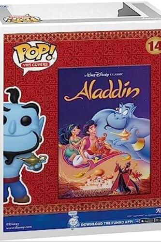 펀코 팝 VHS 커버 디즈니 알라딘 램프가 있는 지니 미국 피규어-641775