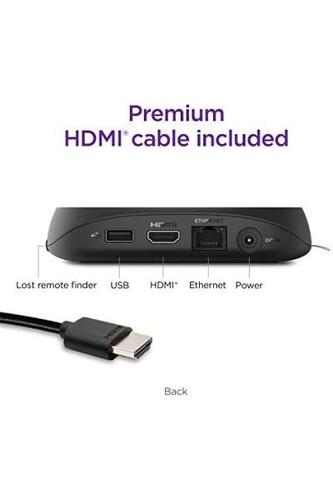 로쿠 Ultra 스트리밍 장치 HD/4K/HDR/Dolby Vision 돌비 Atmos, Bluetooth 스트리밍 프리미엄 HDMI 케이블 포함 미국-642405