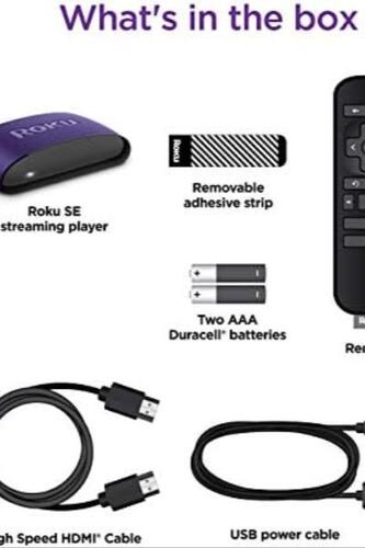 로쿠 LEHD 스트리밍 미디어 플레이어(고속 HDMI 케이블 및 간단한 원격 흰색 장치만 지원) 미국-642403