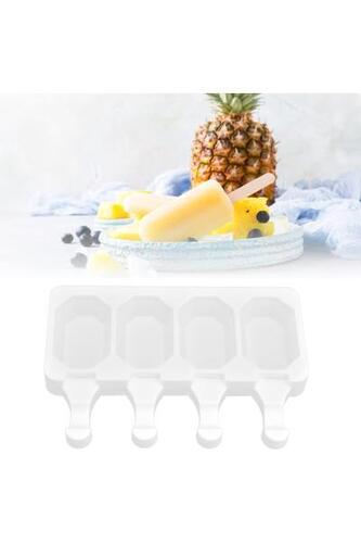 멀티그리드 실리콘 아이스바 내열 재사용 만들기 주방 DIY 도구 (4각형) 미국 아이스크림 메이커 몰드-642567