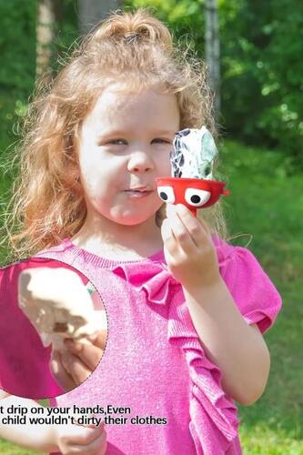 어린이용 드립 프리 홀더 2팩, 실리콘 물방울 스틱 홀더, 메스 냉동 간식 재사용 가능한 BPA 미국 아이스크림 메이커 몰드-642602