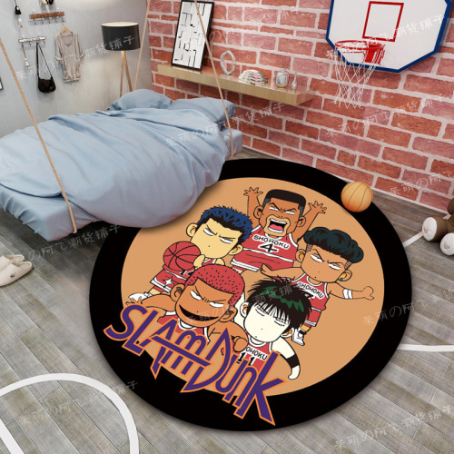 원형 러그 카페트 NBA 크리에이티브 원형 카펫 레이커스 로켓 침실 캐릭터 전기-22293192475441