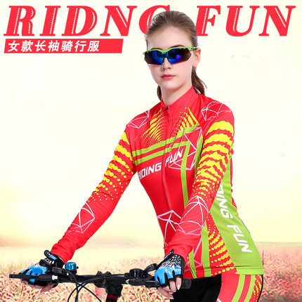 자전거 라이딩복 봄여름 긴팔 라이더 세트 여성 산지 라이더웨어-22293192501611