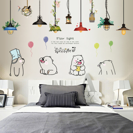 스티커 인테리어 벽지 고양이 3d 입체벽 스티커 창의적이고 개성적인 침실 벽-509771