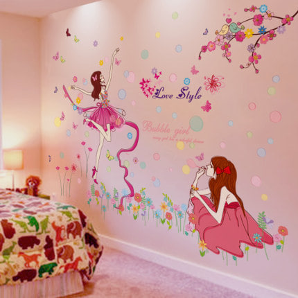 스티커 인테리어 벽지 침실 아늑하고 로맨틱한 벽 스티커 3D 입체 스티커 여-509853