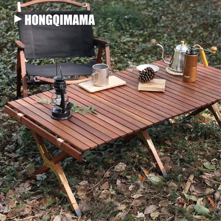캠핑 경량 롤테이블 에그롤 테이블 야외 자가 캠핑 낚시 가벼운 정원 접기-514206