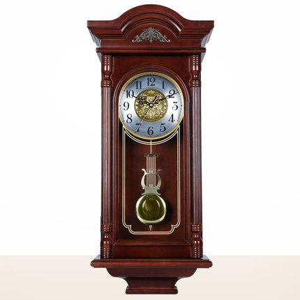 앤틱 빈티지 시계 유럽식 거실 벽시계 오래된 원목 골동품 시계 직사각형 -520391