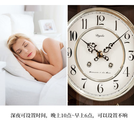 앤틱 빈티지 시계 정시 음악보시 빈티지 중국식 벽시계 거실 구식 골동품 시계-520421