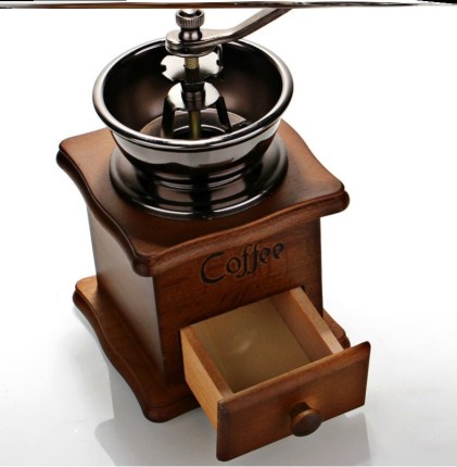 원두 커피 분쇄기 그라인더 원목경수세척기 커피연삭기 분쇄기-521077