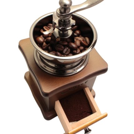 원두 커피 분쇄기 그라인더 원목 클래식손연마기 커피연삭기 분쇄기 손-521080