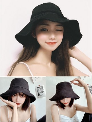 햇빛 가리개 태양 챙넓은 모자 블랙 버킷햇 하챙 모자 챙이 큰 모자 선보라-522946