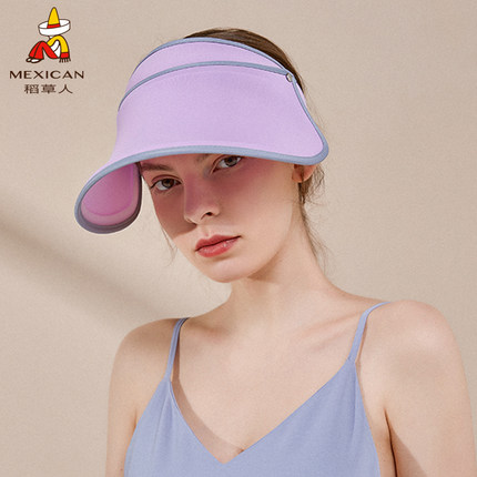 햇빛 가리개 태양 챙넓은 모자 허수아비 모자 여자 여름 햇빛 가리는 패션 썬캡 여름-522967