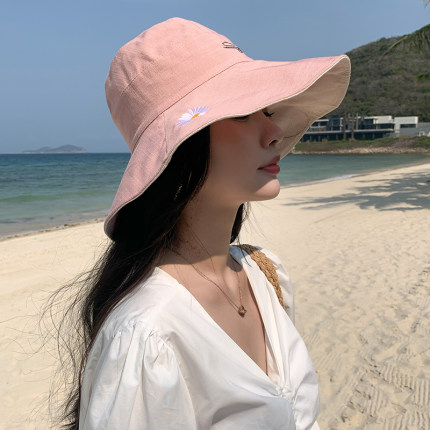 햇빛 가리개 태양 챙넓은 모자 데이지 벙거지 여하 썬캡 한장 패션-522996