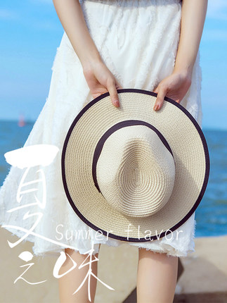햇빛 가리개 태양 챙넓은 모자 밀짚모자 여자 여름 선캡 래쉬가드-523096