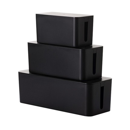 멀티탭 정리함 보관 바구니 전원 스트립 직사각형 보관 상자 플라스틱 좁은 긴 날씬한 높은 케이블 관리 상자 긴 스트립 세트-530811