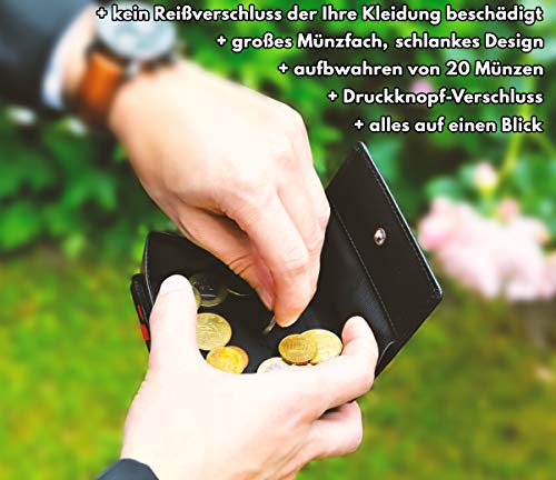 명품 카드 명함 지갑 독일출고스위치 하나 지갑 남자 동전 수납 공간이있는 매직 지갑 선물 상자에 빨간 리본이 달린 블랙 534465