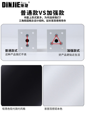 가구다리 알루미늄 합금 나사 조절 검은 색 캐비넷다리 TV 캐비넷 욕실-536479