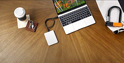 LaCie Mobile 드라이브 5TB 외장 하드 드라이브 휴대용 HDD – Moon Silver USB-C USB 3.0, Mac 및 PC 데스크탑 외장형 하드 미국출고 -538489