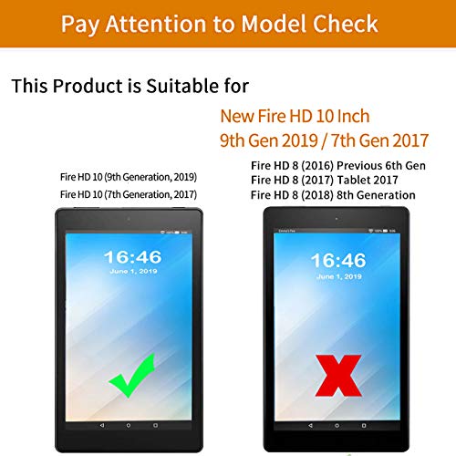 파이어 HD 케이스 Fire HD 10 Tablet Case 2019/2017,Shockproof Slim PU Leather Stand Cover with Auto Sleep 미국출고-538838