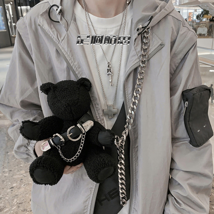 인형가방쿠치 오리지널의 귀여운 곰돌이 체인 장식 백으로 탈부착이 가능-541941