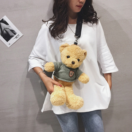 인형가방귀여운 곰돌이 푸들백 여 2020 신상 패션 인스넷 레드 캐릭터 인형-541957