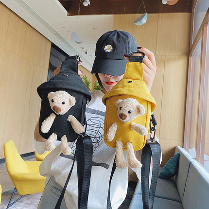 인형가방인스 캐릭터 곰돌이 가방 여자 2020 신상 패션 큐티 인형 브라-541973