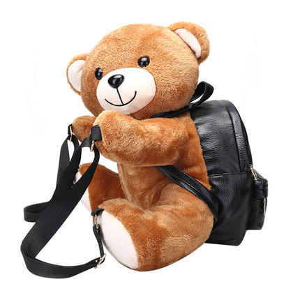 인형가방고양이 가방 신상 한국판 인형 백팩 2020 책가방 뽀글이 곰돌이 백팩-541981