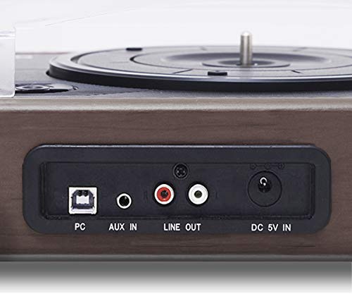 LAUSON JTF036 레트로 턴테이블 LP 플레이어 USB 스피커 3 (334578) 나무-543416 독일출고