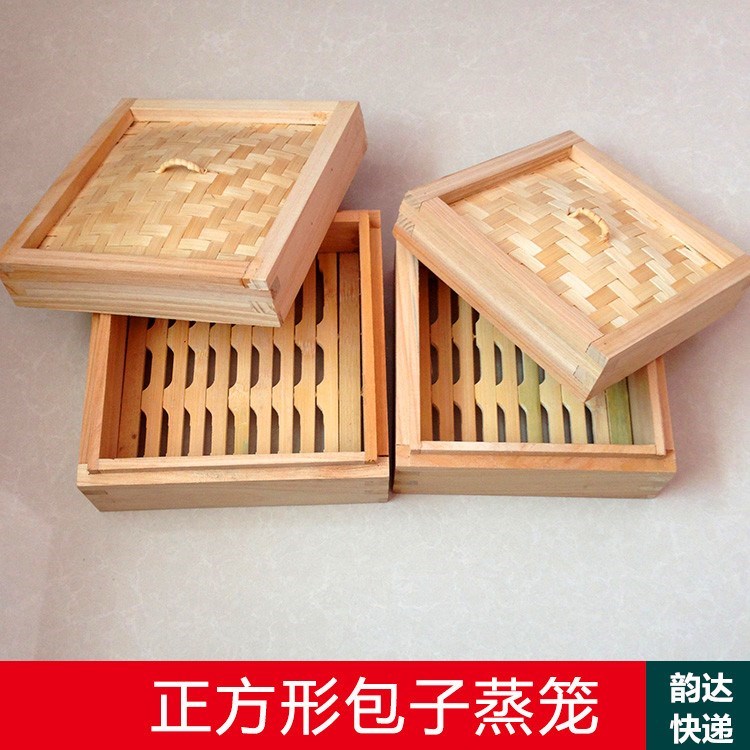 나무찜기 정사각형 시루 대나무 나무 시루 만두 시루 사각찜기 시루 가정용-549520